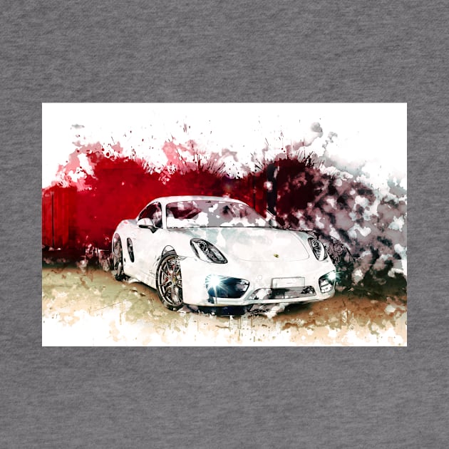 Cayman Porsche - Watercolour by Rendagarth_Design_Company